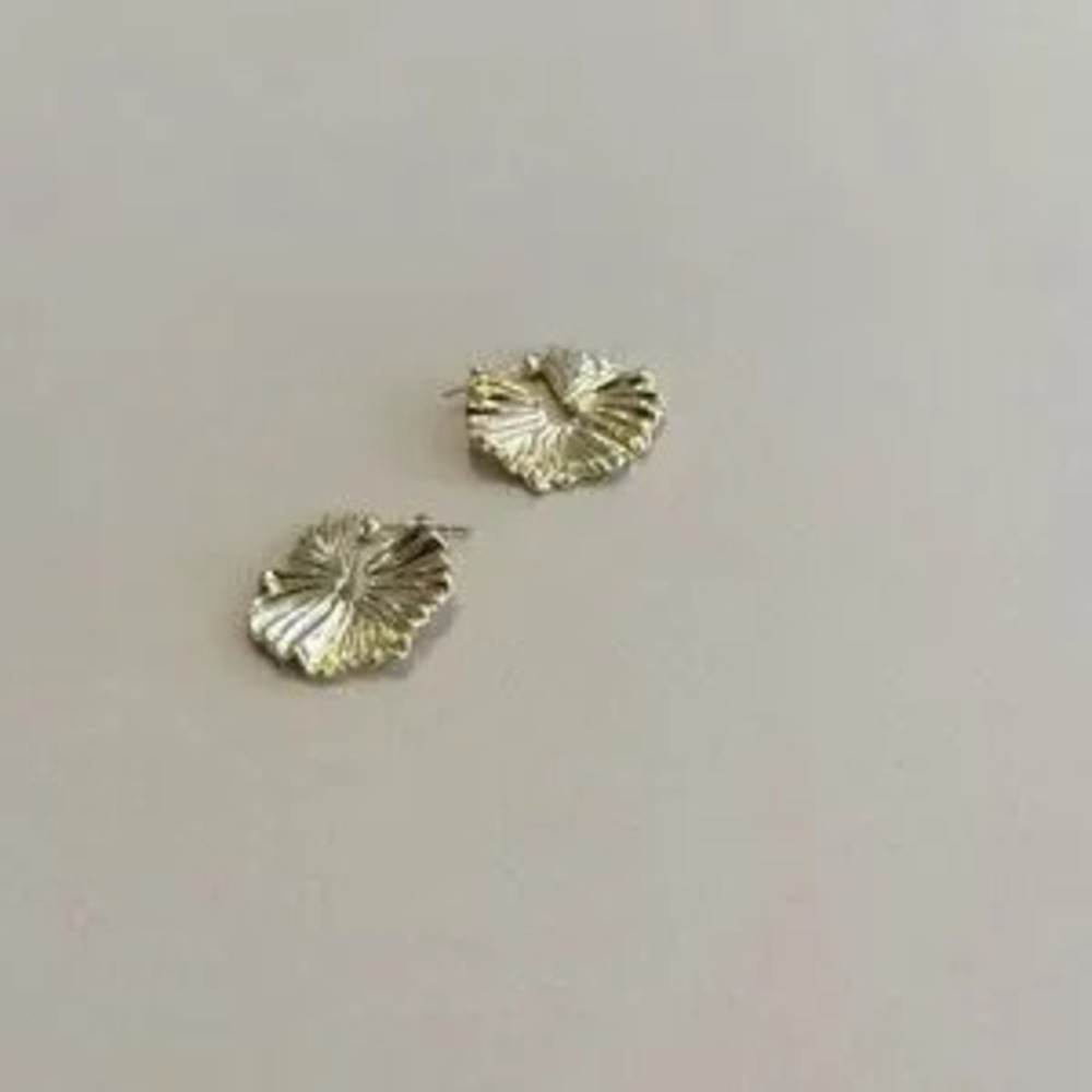 Textured hoop earrings N1137